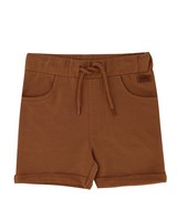 Boys Toffee Logo Shorts -  brown