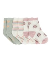 Baby Girls 3-Pack Sunshine Socks -  assorted