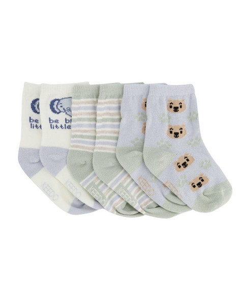 Babies 3-Pack Bear Socks -  assorted