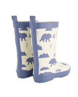 Boys Mountain Bear Rain Boots -  milk