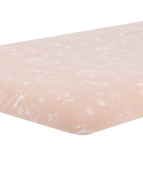 Pink Woven Cot Sheet -  pink