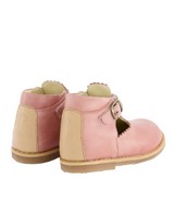 Little P Sweet-Pea T-Bar Leather Shoes -  dustypink