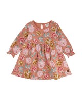 Baby Girls Blossom Dress -  coral