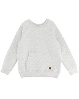 Kids Moon Quilt Sweater -  silvergrey