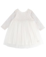 Baby Girls Be Kind Dress -  white
