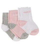 Girls 3-Pack Basic Socks -  assorted