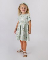 Girls Duck Dress Set -  palegreen
