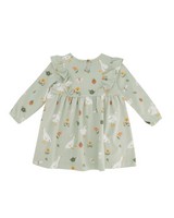 Baby Girls Duck Peasant Dress -  palegreen