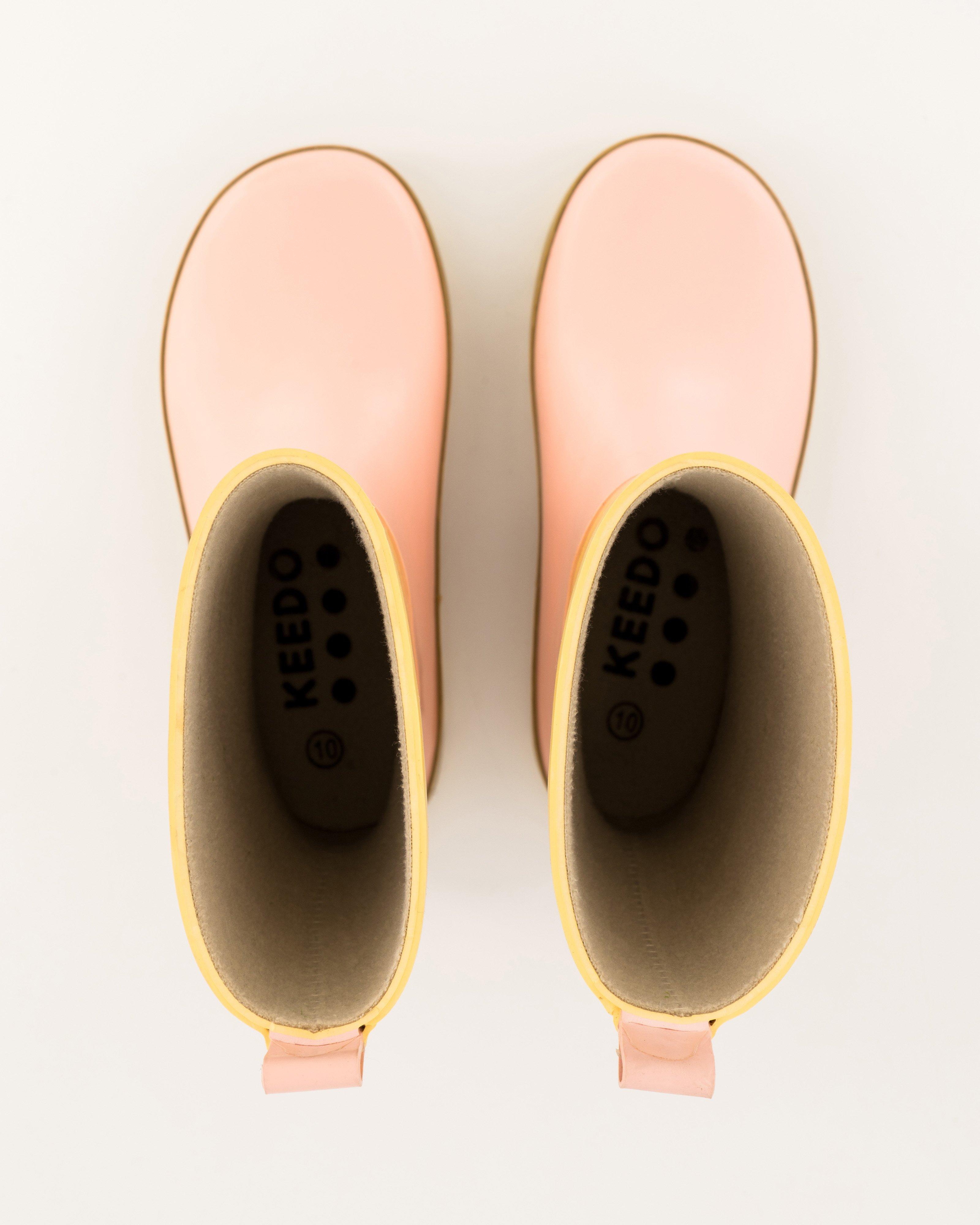 Girls Pink Colourblock Rainboots