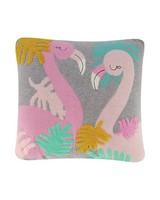 Flamingo Neon Cushion -  midblue