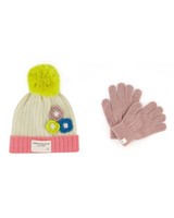 Girls Sofia Beanie & Glove Set -  dustypink