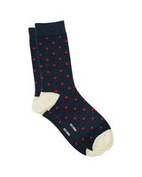 Men's Kennedy Dotted Sock -  navy