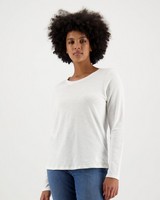 Women's Elise Long Sleeve T-Shirt -  white