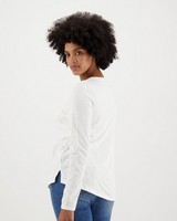 Women's Elise Long Sleeve T-Shirt -  white