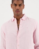Men's Dustin Slim Fit Linen Shirt -  dustypink