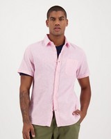 Men's Sawyer Slim Fit Linen Shirt -  pink