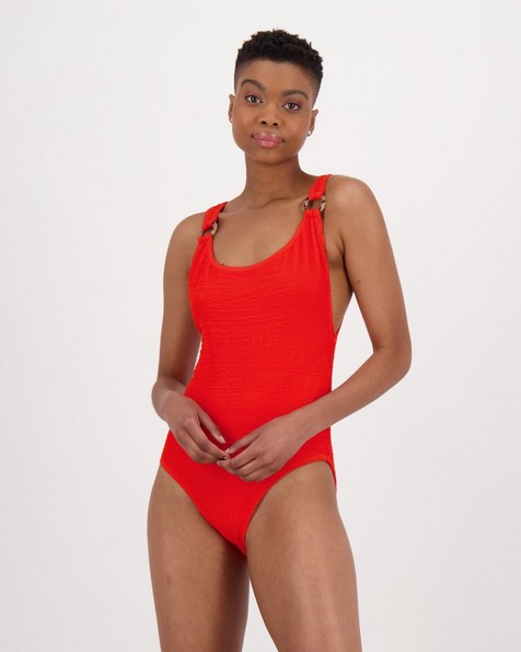 Women's Jeanie One-Piece Swimsuit -  red