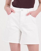 Women's Millie Denim Shorts -  white