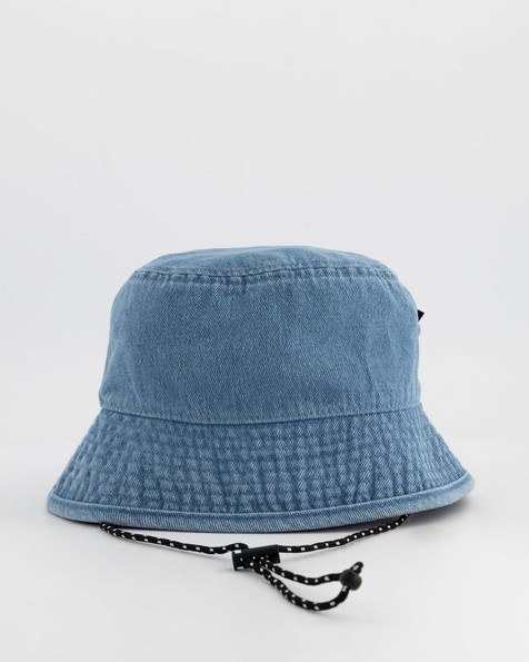 Men's Shorn Denim Bucket Hat -  lightblue