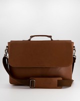 Men's Messina Leather Laptop Bag -  tan