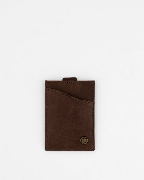 Men's Damian Leather Cardholder -  brown