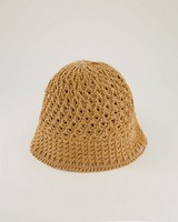 Women’s Avril Crochet Bucket Hat -  oatmeal