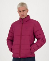 Men's Lex Puffer Jacket -  burgundy