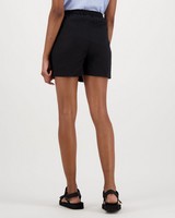 Women's Ambra Linen Shorts -  black