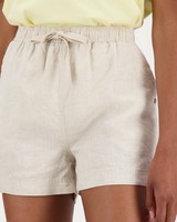 Women's Ambra Linen Shorts -  stone