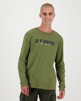 Men's Graham Long Sleeve Relaxed Fit T-Shirt -  olive