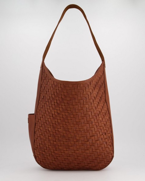 Women's Tarryn Plaited Leather Hobo Bag -  tan