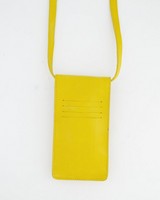 Women's Blair Leather Phone Pouch -  yellow