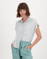 Women's Ella Linen Shirt -  mint