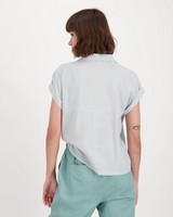 Women's Ella Linen Shirt -  mint