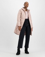 Women's Alexis Long Puffer Jacket -  dustypink