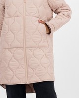Women's Alexis Long Puffer Jacket -  dustypink
