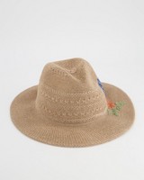 Women's Amy Embroidered Fedora -  taupe