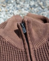 Men's Felix Zip-Through Knit -  brown