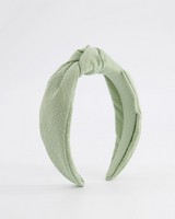 Jo Textured Knotted Alice Band -  sage