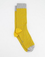 Men's Giovanni Diamond Dot Sock -  yellow