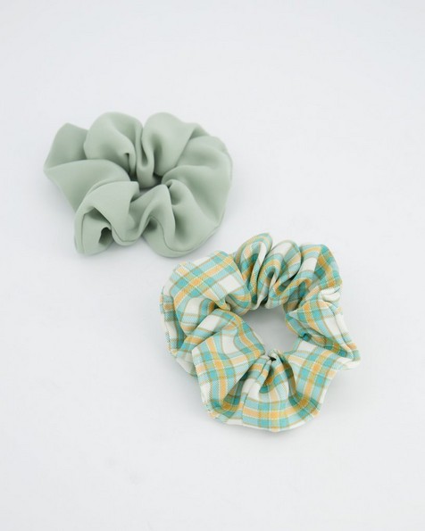 Women's Laykin 2-Pack Scrunchie Hair Ties -  green