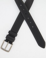Men's Daniel Double Stitch Leather Belt -  black