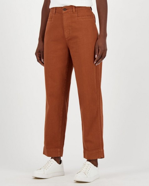 Women's Selma Straight Pants -  rust
