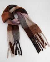 Women's Kendra Check Scarf -  brown