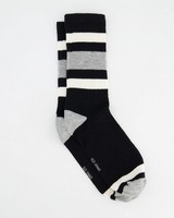 Men's Gerald Stripe Rib Sock -  black