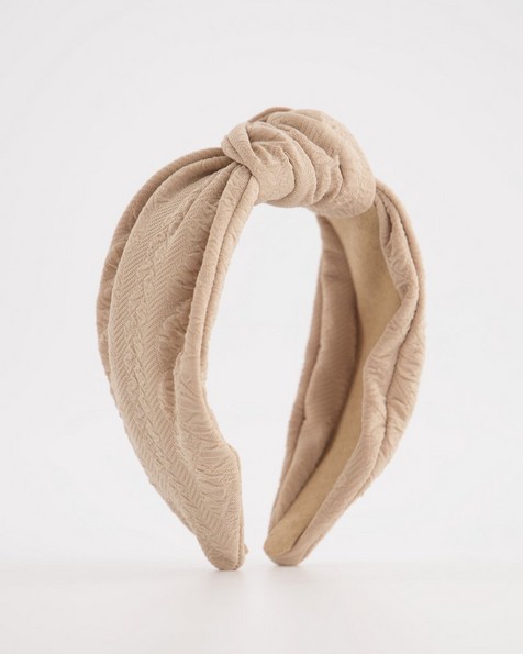 Women's Savannah Oversized Ruched Alice Band -  taupe