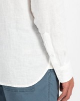Men's Preston Regular Fit Linen Shirt -  white