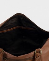 Men's Graeme Leather Weekender Bag -  tan