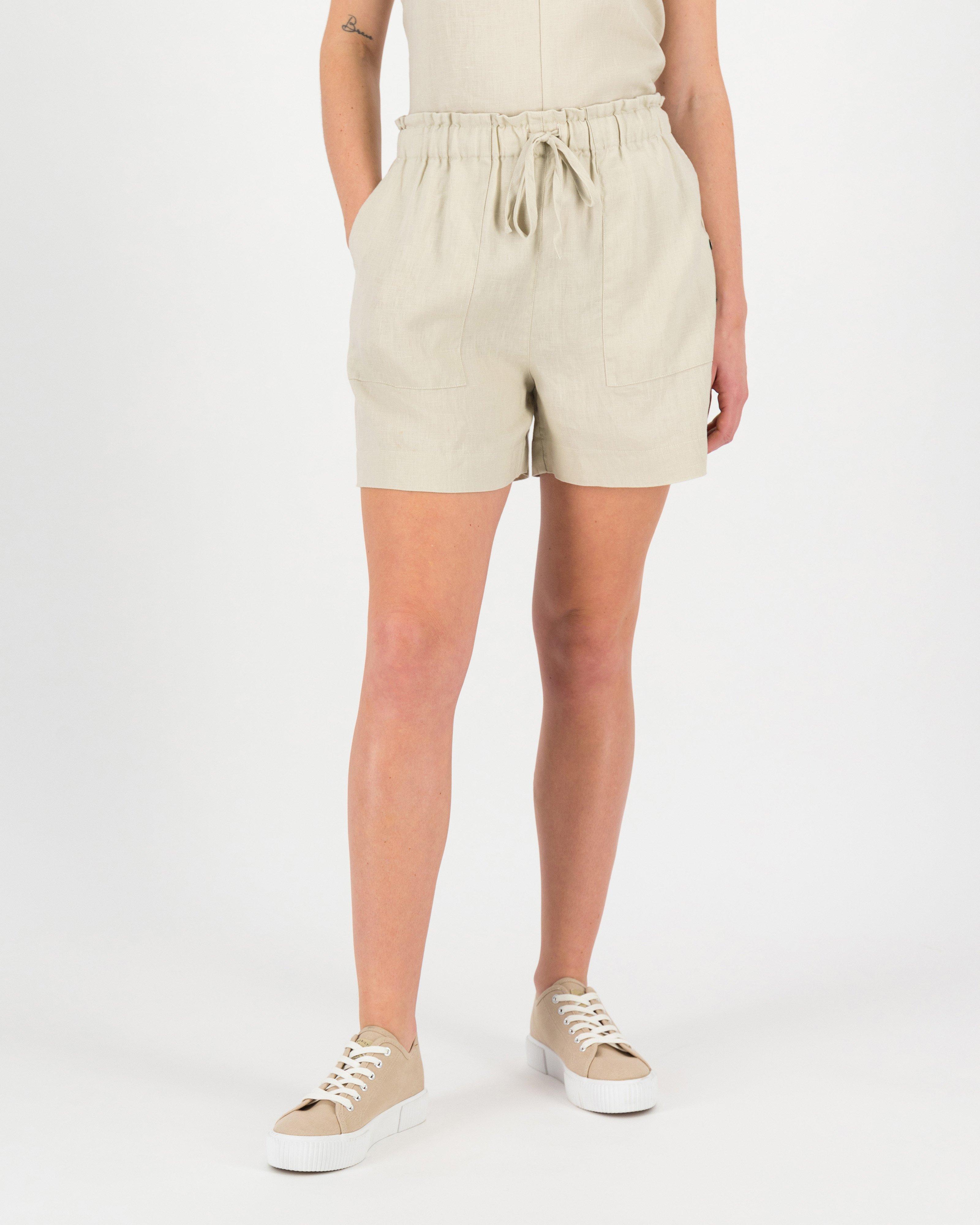 O Amber Linen Shorts | Old Khaki
