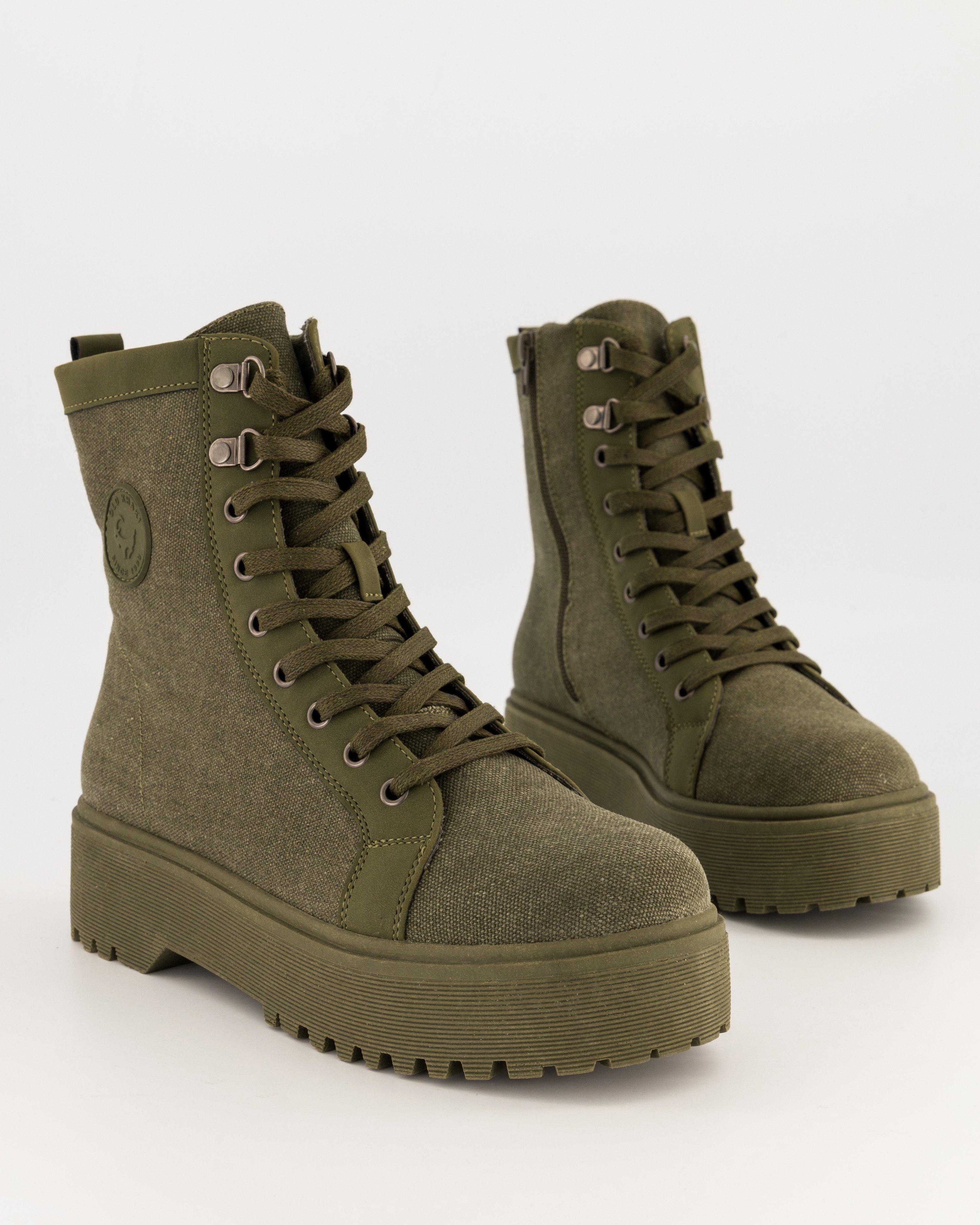 Women's Emilee Canvas Boot | Old Khaki